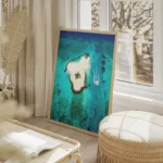 poster ile tropicale turquoise salon beige.webp