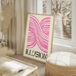 poster illusion rose salon beige.webp