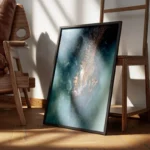 poster ilot marin turquoise encadre.webp