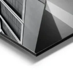 poster immeuble moderne noir et blanc aluminium.webp