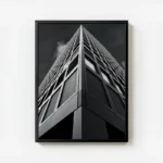poster immeuble moderne noir et blanc avec cadre.webp