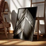 poster immeuble moderne noir et blanc encadre.webp