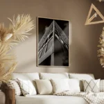 poster immeuble moderne noir et blanc salon.webp