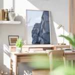 poster immeubles modernes bleu bureau.webp