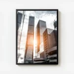 poster immeubles modernes en verre avec cadre.webp