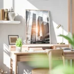 poster immeubles modernes en verre bureau.webp