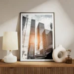 poster immeubles modernes en verre meuble.webp