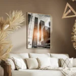 poster immeubles modernes en verre salon.webp