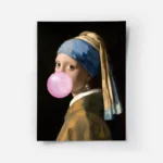 poster jeune fille a la perle chewing gum.webp