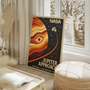 poster jupiter approche voyager 1 salon beige.webp