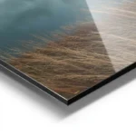 poster lac avec montagnes et nuages aluminium.webp