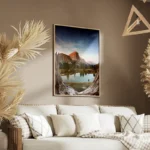 poster lac et montagne salon.webp