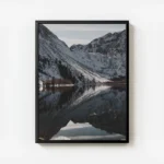 poster lac et montagnes enneigees avec cadre.webp