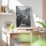poster lac et montagnes enneigees bureau.webp