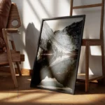 poster lac et montagnes enneigees encadre.webp