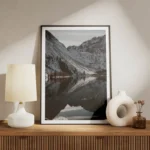 poster lac et montagnes enneigees meuble.webp