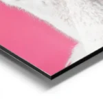 poster lama avec lunettes rose aluminium.webp