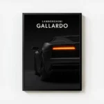 poster lamborghini gallardo noir avec cadre.webp