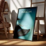 poster lamborghini huracan bleu encadre.webp