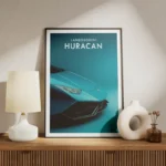 poster lamborghini huracan bleu meuble.webp