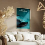 poster lamborghini huracan bleu salon.webp