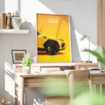poster lamborghini urus jaune bureau.webp