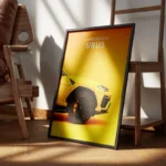 poster lamborghini urus jaune encadre.webp
