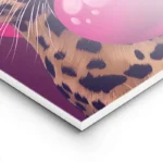 poster leopard lunettes roses lightpanel.webp