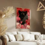 poster leopard noir et rose salon.webp