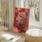 poster leopard rose salon beige.webp