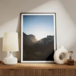 poster lever de soleil montagneux meuble.webp