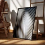 poster lignes curvilignes modernes encadre.webp
