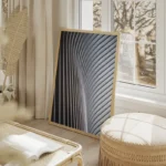 poster lignes curvilignes modernes salon beige.webp