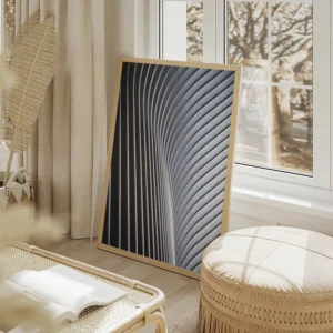 poster lignes curvilignes modernes salon beige.webp