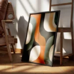 poster lignes geometriques colorees encadre.webp