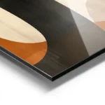 poster lignes geometriques terreuses aluminium.webp