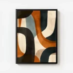 poster lignes geometriques terreuses avec cadre.webp
