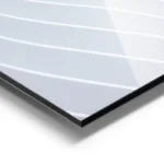 poster lignes ondulees blanches aluminium.webp