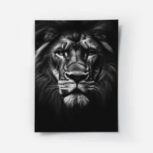 poster lion realiste majestueux.webp