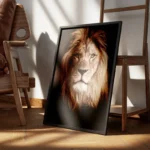 poster lion sepia encadre.webp