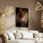 poster lion sepia salon.webp