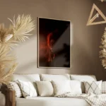 poster lion sombre salon.webp