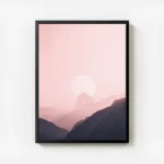 poster lune devant montagnes avec cadre.webp