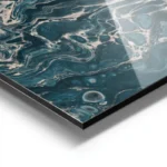 poster marbre bleu et blanc aluminium.webp