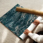 poster marbre bleu et blanc enroule.webp
