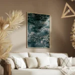 poster marbre bleu et blanc salon.webp