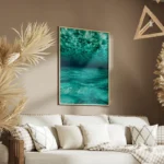 poster mer bleue sous marine salon.webp