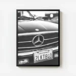 poster mercedes benz classique avec cadre.webp