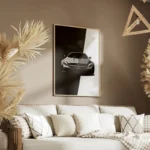 poster mercedes minimaliste noir et blanc salon.webp