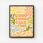 poster message positif fleurs avec cadre.webp